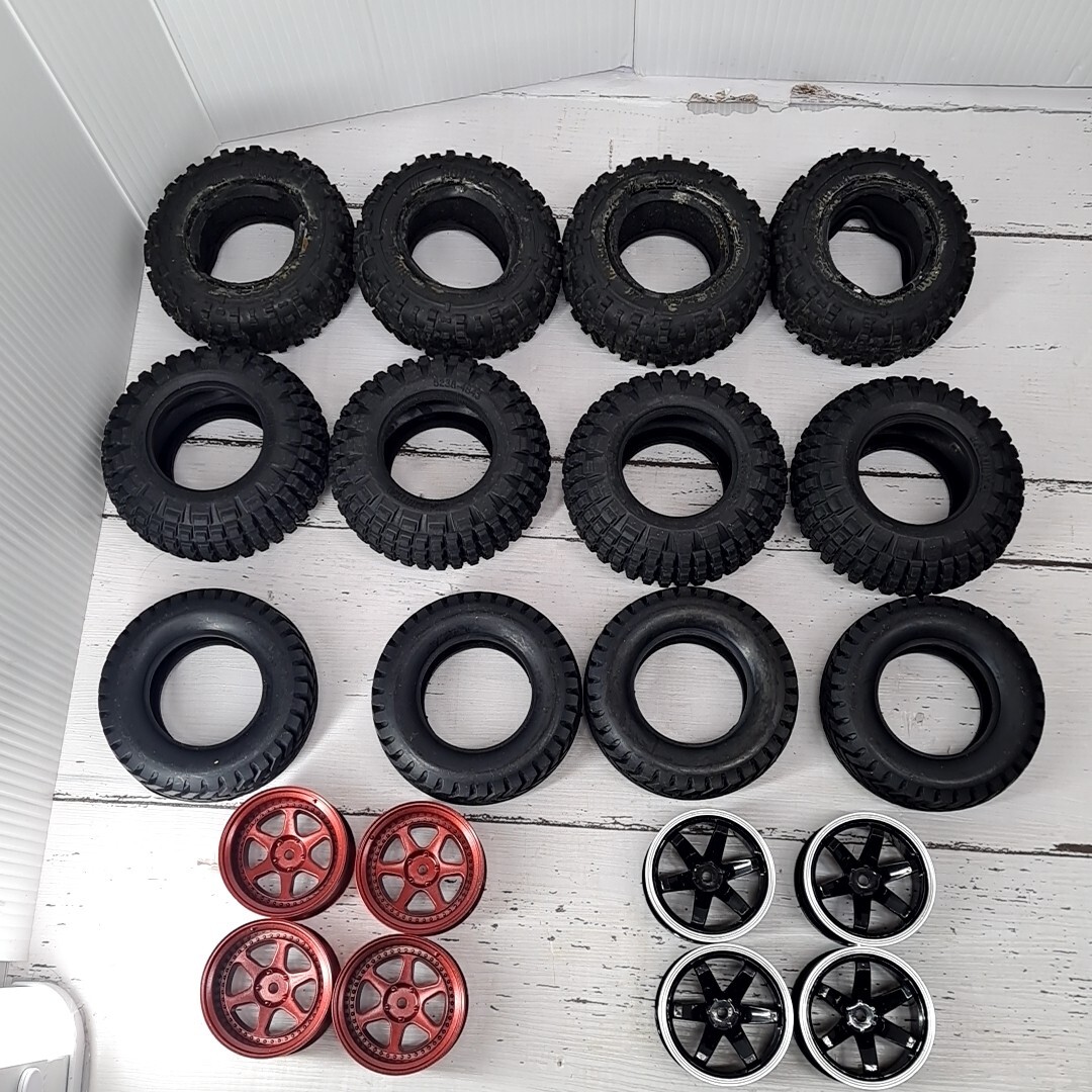 【大量セット】TAMIYA 1/10 RC Tire Wheel Parts タミヤ ラジコンカー タイヤ ホイール ラジコン まとめの画像2