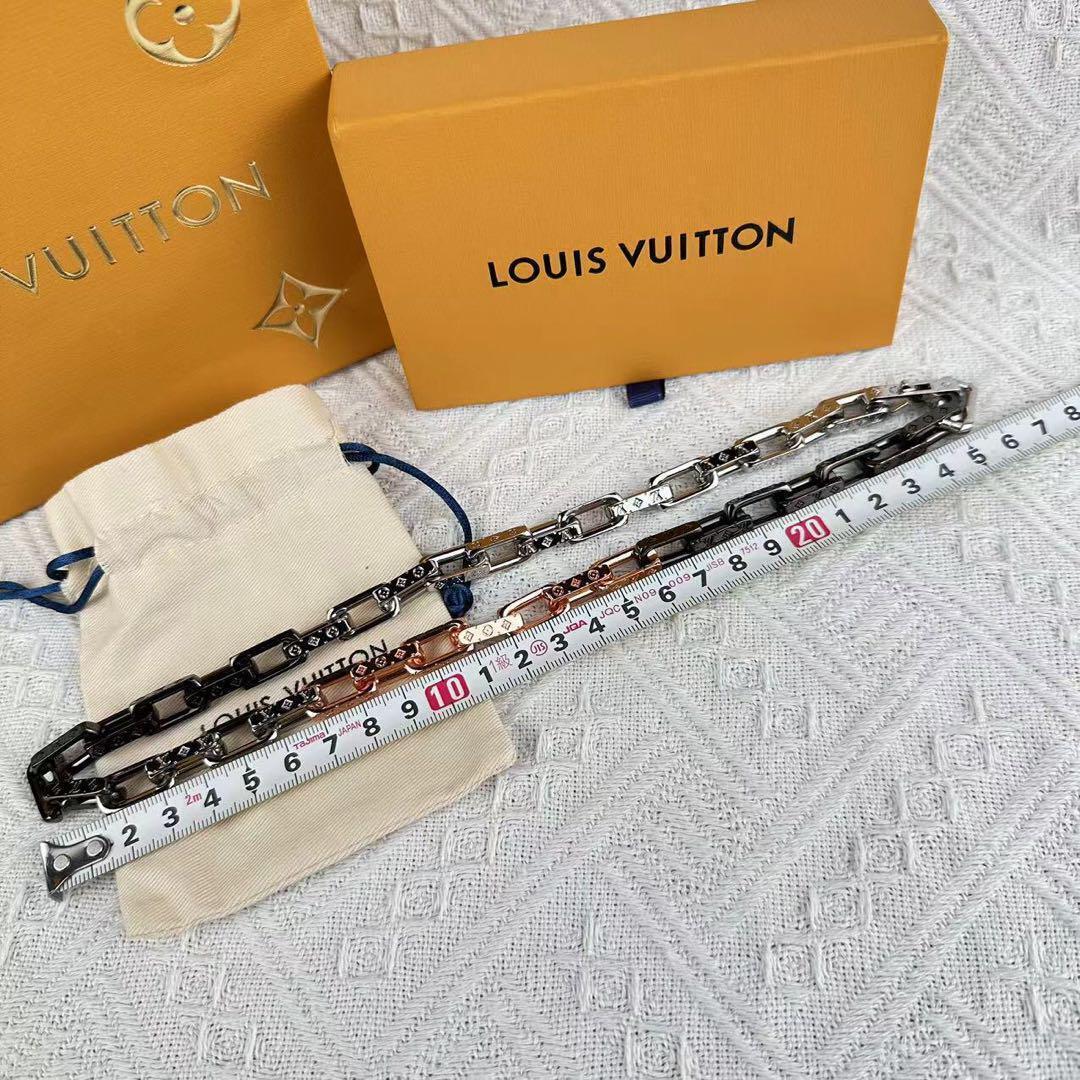 ほぼ未使用 送料無料 ルイヴィトン LOUIS VUITTON コリエ チェーン M64196 モノグラム ネックレス LVメンズ 箱/保存袋付き　即日発送可能_画像6