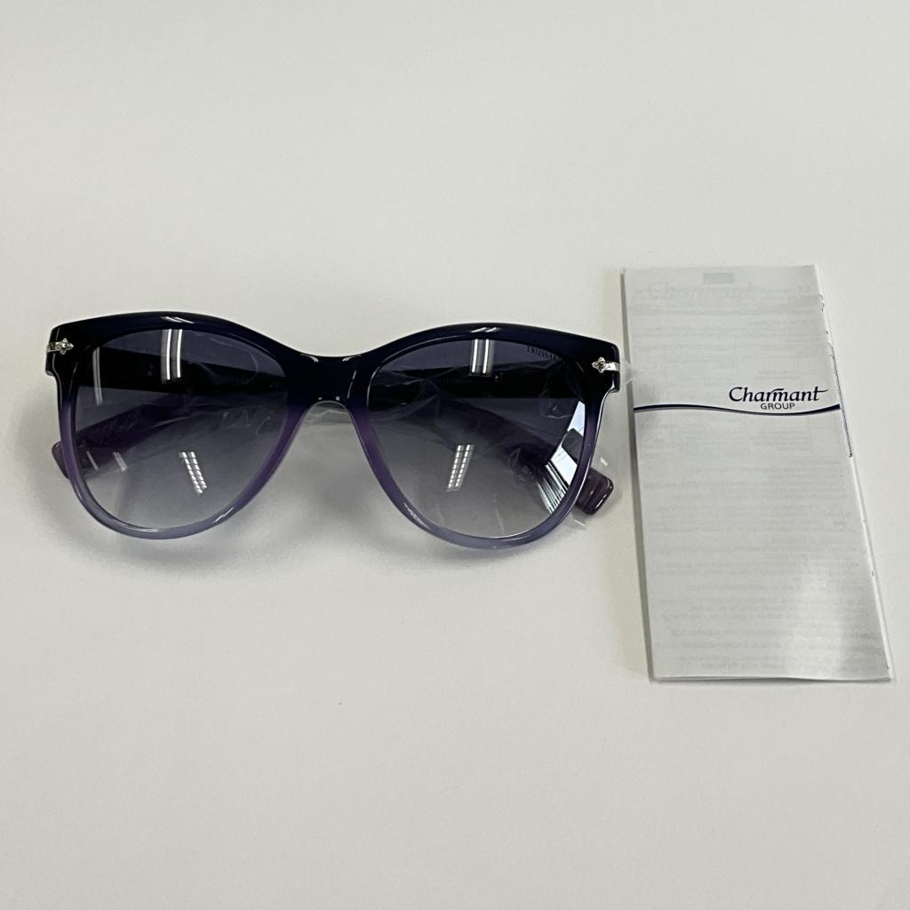 トラサルディ TRUSSARDI サングラス シャルマン CHARMANT GROUP 美品 パープル TR12882 PU パープルグラデーションレンズ