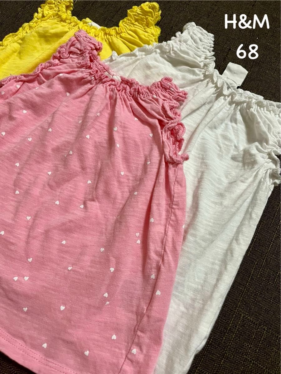 H&M ノースリーブ　ワンピース　チュニック　3枚セット　70