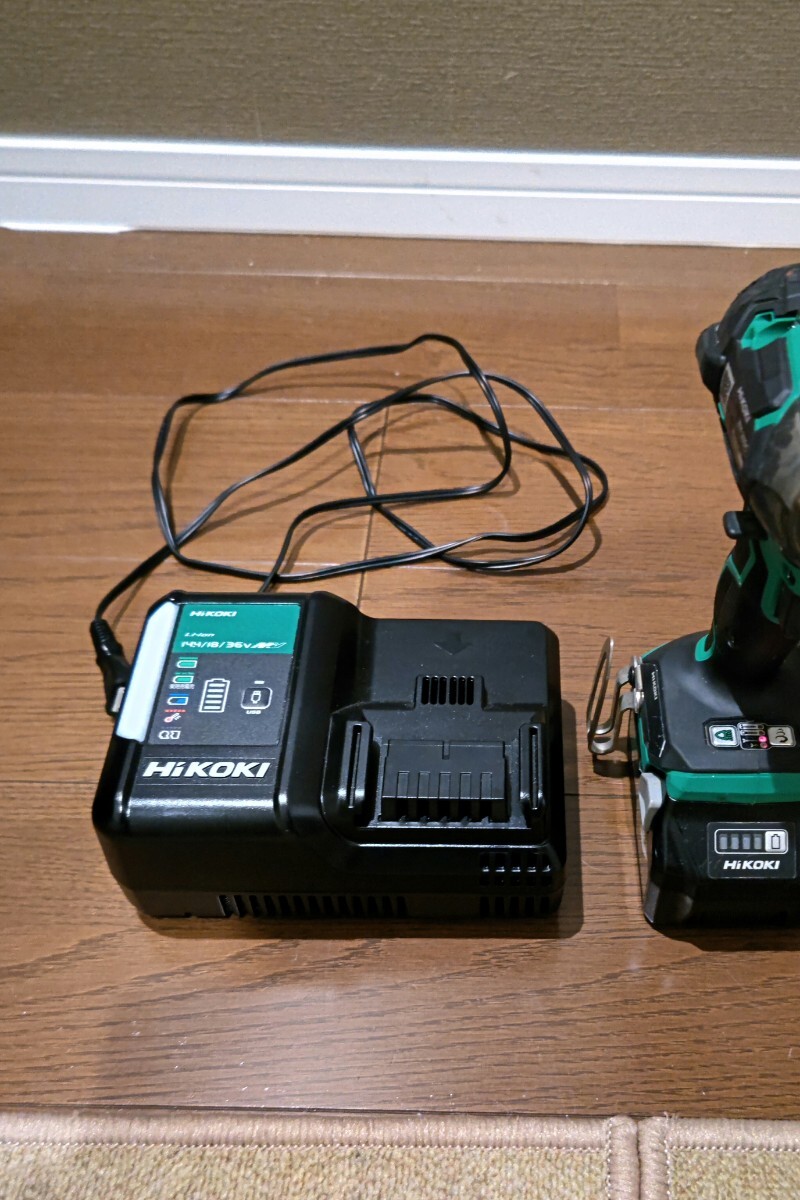 HiKOKI ハイコーキ WH36DC マルチボルト 36V 充電式インパクトドライバ 充電池、充電器付 美品_画像4