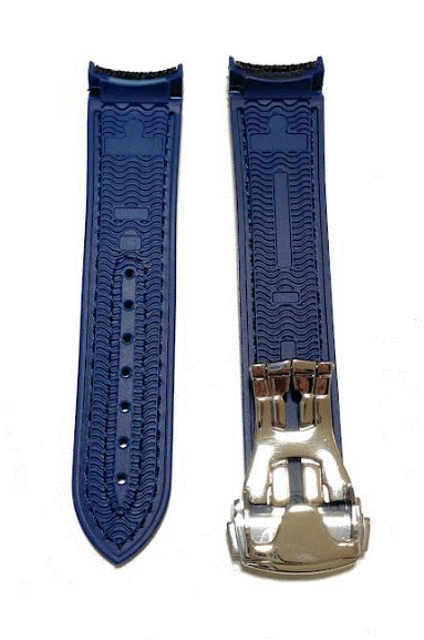 ラバーベルト 腕時計用 20mm ブルー オメガ用 シーマスター スピードマスター 互換の画像8