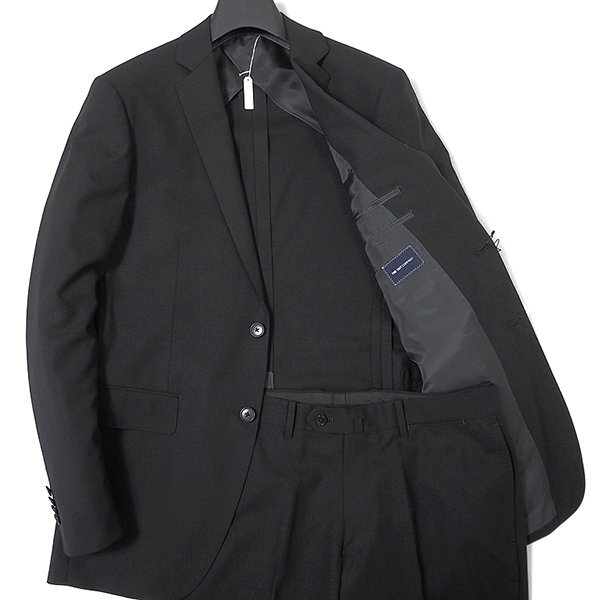 新品 スーツカンパニー 春夏 Super120's ウール 2パンツ スーツ YA9 (細身4L) 黒 【J43761】 190-8D メンズ 無地 ツーパンツ サマー_画像2