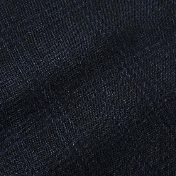 新品 1.2万 gim スウェットリー 日本製 ウールライク グレンチェック ベスト M 濃紺 【I47243】 メンズ Sweaterie ジム ジレ Vネックの画像6