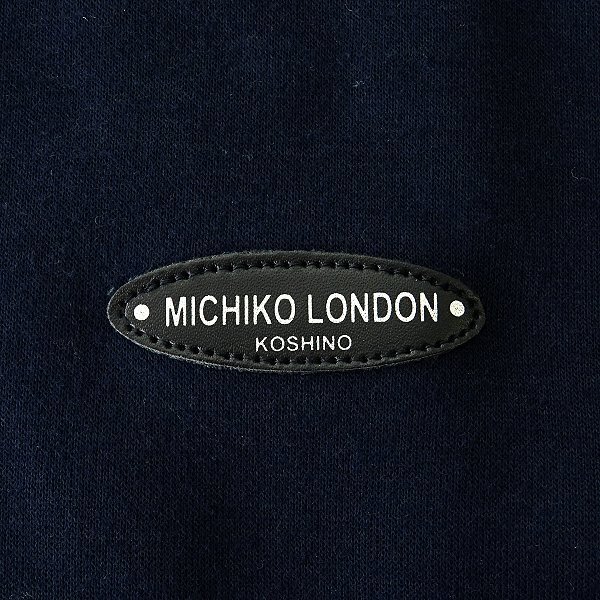 新品 ミチコロンドン 春秋 スウェット ジップ トレーナー LL 紺 【ML9W-R352_NA】 MICHIKO LONDON KOSHINO メンズ ロゴ ワッペンの画像5