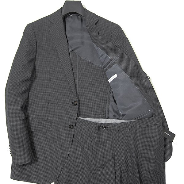 新品 スーツカンパニー 春夏 カノニコ トロピカル ウール スーツ AB5 (やや幅広M) 黒 灰 【J41805】 170-4D メンズ CANONICO イタリア生地の画像2