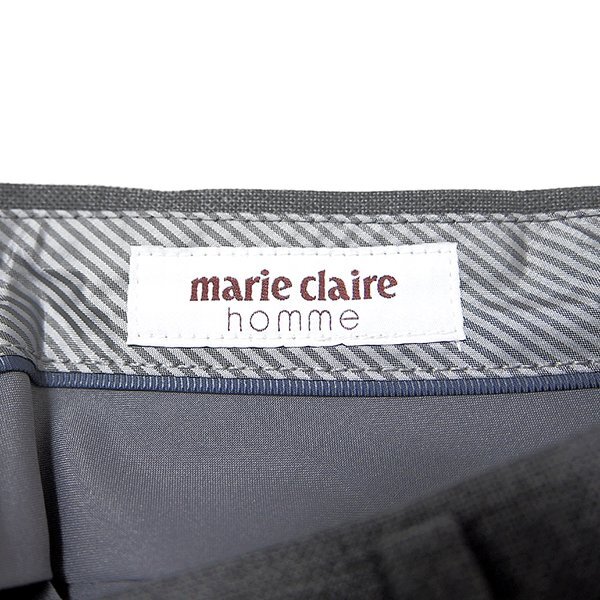 新品 マリクレールオム 春夏 ウールライク スラックス 88(XL) 灰 【P31536】 marie claire homme パンツ メンズ コンフォート_画像7