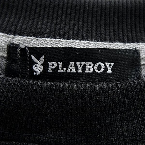 新品 プレイボーイ 裏毛 刺繍 スウェット LL 黒【33054_99】 PLAYBOY メンズ クルーネック トレーナー スエット プルオーバーの画像10