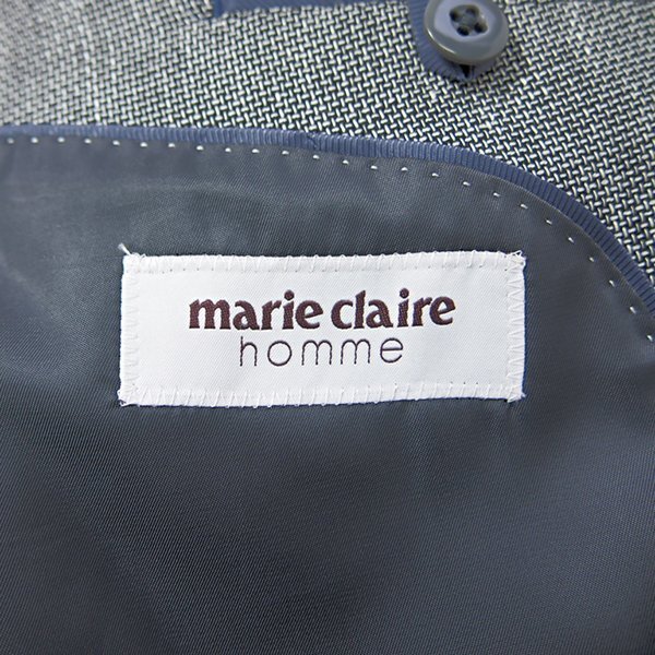 新品 マリクレールオム ヨーロッパ製生地 ozdoku ホップサック ジャケット L 灰 【J59859】 marie claire homme 春夏 ブレザー ストレッチ_画像10