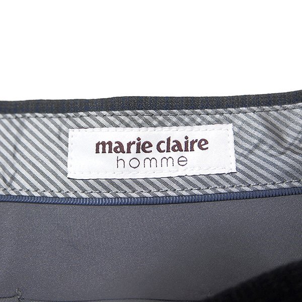 新品 マリクレールオム 春夏 ウールライク スラックス 85(LL) 濃灰 【P22952】 marie claire homme パンツ メンズ コンフォートの画像7