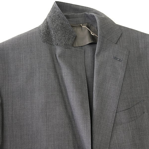 新品 スーツカンパニー 春夏 ウール モヘア シャンブレー ジャケット AB5 (やや幅広M) 灰 【J59039】 170-4D サマー メンズ ストレッチの画像5