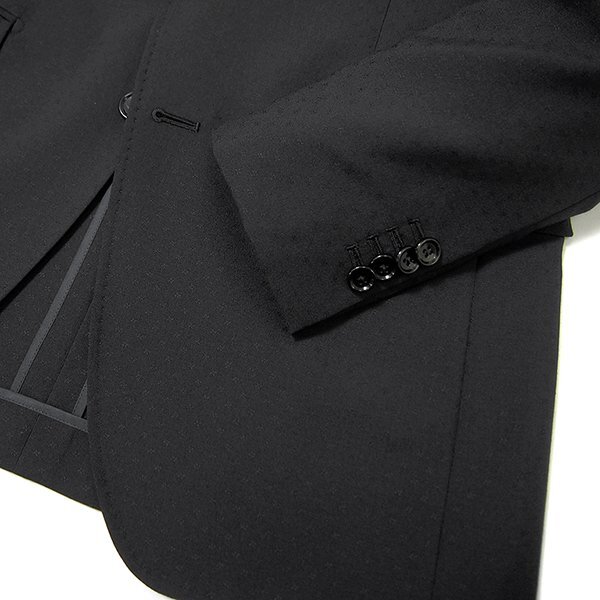 新品 ドールオム 阪急メンズ 春夏 トロピカル ウール ドビー スーツ A5 (M) 黒 【J59618】 メンズ ジャケット イージーパンツの画像5