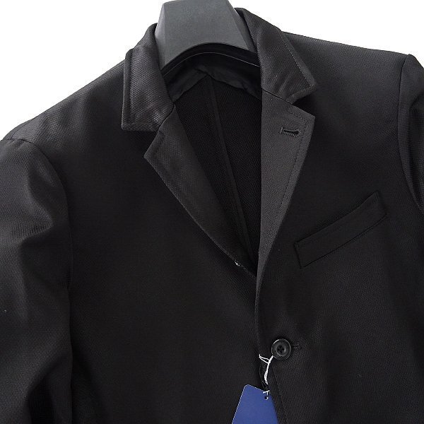 新品 ニコル ハニカム ジャージー コンバーチブル ジャケット 48(L) 黒 【J49169】 NICOLE Selection 春夏 メンズ ブルゾン ストレッチの画像4