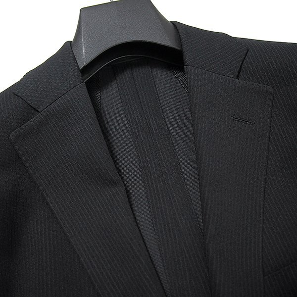 新品 スーツカンパニー 春夏 ストレッチ ジャージー スーツ A6 (L) 黒 【J43145】 メンズ ジャケット パンツ ウォッシャブル サマーの画像4