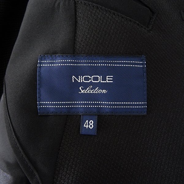 新品 ニコル ハニカム ジャージー コンバーチブル ジャケット 48(L) 黒 【J49169】 NICOLE Selection 春夏 メンズ ブルゾン ストレッチの画像9