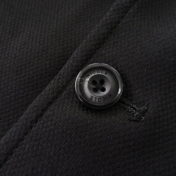 新品 ニコル ハニカム ジャージー コンバーチブル ジャケット 48(L) 黒 【J49169】 NICOLE Selection 春夏 メンズ ブルゾン ストレッチの画像7