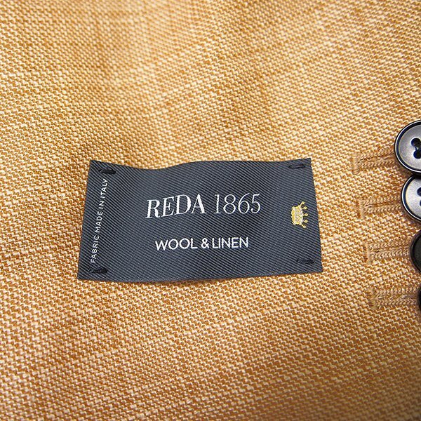 新品 スーツカンパニー イタリア REDA リネン ウール ジャケット AB5 (やや幅広M) 【J49369】 170-4D メンズ ブレザー サマー ツイードの画像9