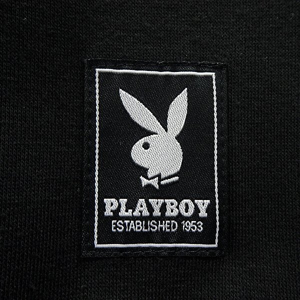 新品 プレイボーイ 裏毛 刺繍 スウェット M 黒【33054_99】 PLAYBOY メンズ クルーネック トレーナー スエット プルオーバーの画像8