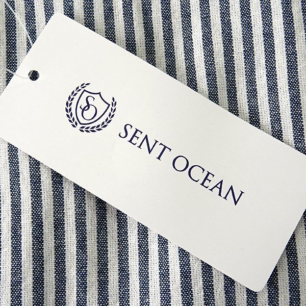  new goods cent Ocean spring autumn light shirt blouson 3L white navy blue [AFE824_531] SENT OCEAN men's jacket light outer full Zip 