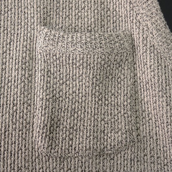  новый товар gim Jim с карманом вырез лодочкой вязаный лучший XL слоновая кость [I49157] мужской свитер круглый вырез средний мера casual 