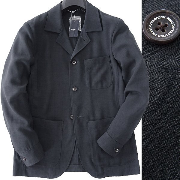  new goods kent in tiger tishonlinen style washer bru jacket M. ash [J52001] Kent IN TRADITION blouson spring summer men's 