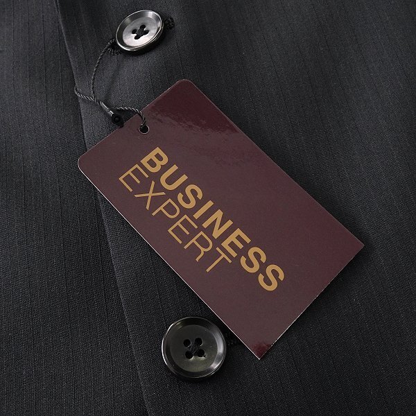 新品 ビジネスエキスパート ウールライク ストレッチ ストライプ スーツ A8(XXL) 黒 【J44513】 BUSINESS EXPERT 春夏 メンズ サマー_画像9