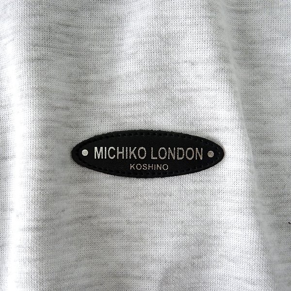  new goods Michiko London spring autumn sweat half Zip sweatshirt L white [ML9W-R351_LGA] MICHIKO LONDON KOSHINO men's Logo badge 