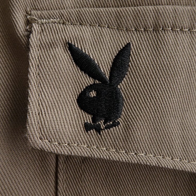 新品 プレイボーイ 24春夏 ストレッチ カーゴ パンツ LL 【41027_17】 PLAYBOY メンズ バニー 刺繍 コットン ミリタリー 6ポケット_画像7