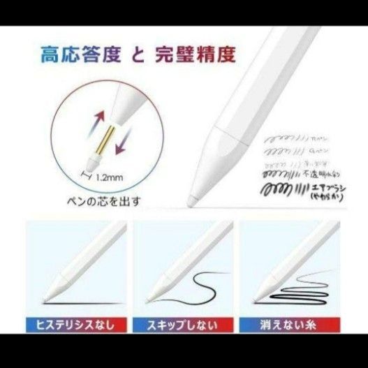 iPad専用タッチペン タッチペン お絵描き USB-C充電式 ペンタブ