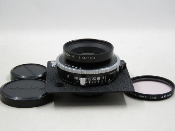 22018Y1 級美観 FUJI FUJINON A 180mm F9 フィルター ボード付き 22018Y1 級美観 FUJI FUJINON A 180mm F9 フィルター ボード付き
