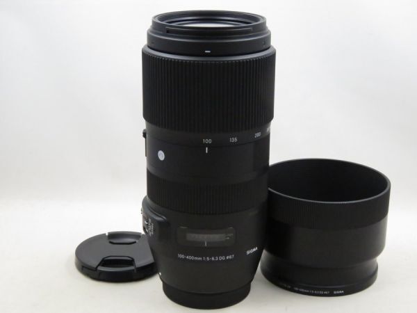 [22372T6]★極上美品★SIGMA 100-400mm F5-6.3 DG OS HSM Contemporary Canon フード付きの画像1