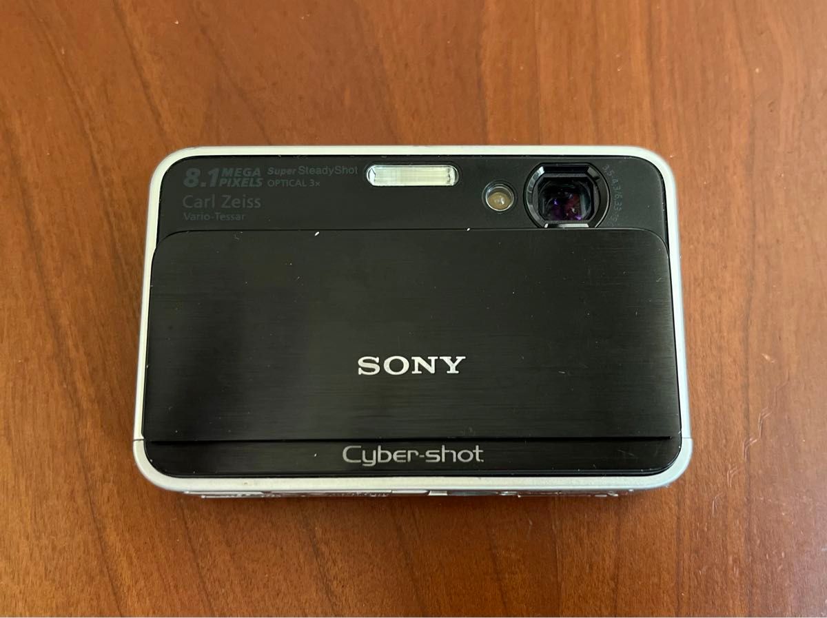 Sony Cybershot DSC-T2 8MP ソニー コンパクトデジタルカメラ ブラック 純正バッテリー+充電器付属 可動品