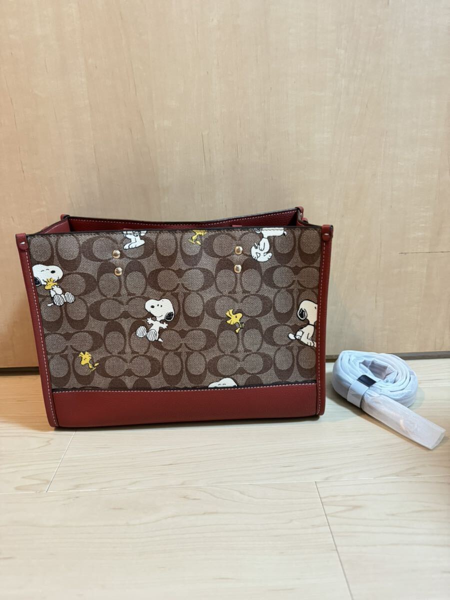 COACH コーチ スヌーピー トートバッグ デンプシー キャリーオール CE862の画像2