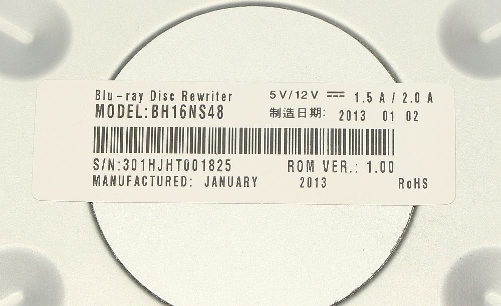 日立-LG ブルーレイドライブ BH16NS48 SATA ブラックの画像4