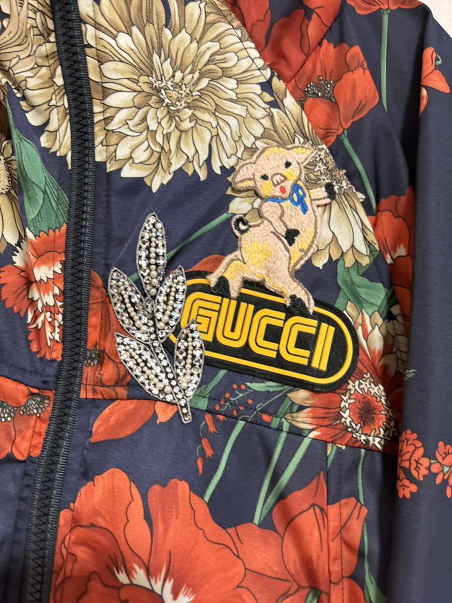 GUCCI ジャケット ナイロン 花柄 香取慎吾着用 薄手 パーカー 上着 グッチの画像2