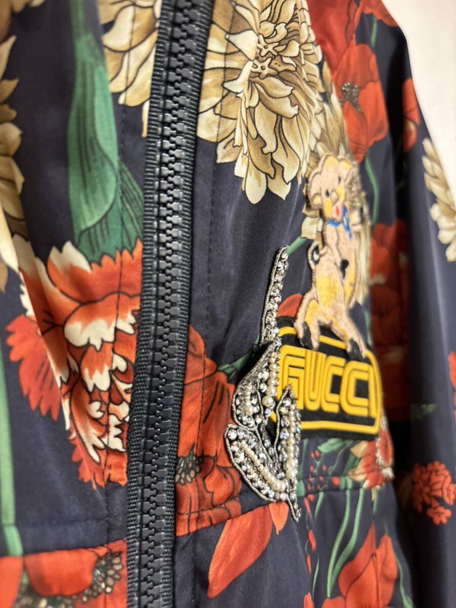 GUCCI ジャケット ナイロン 花柄 香取慎吾着用 薄手 パーカー 上着 グッチの画像3