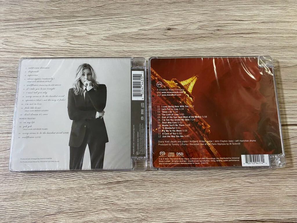 新品未開封 高音質SACD 2枚セット ダイアナ・クラール DIANA KRALL LIVE IN PARIS+ ウォールフラワー wallflower 輸入盤 送料無料の画像2