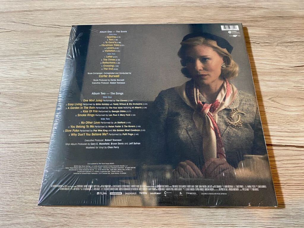 新品未開封　希少輸入盤　レコードLP2枚組　10インチ　キャロル　サントラ　OST Carol　Carter Burwell　ケイト・ブランシェット　_画像2