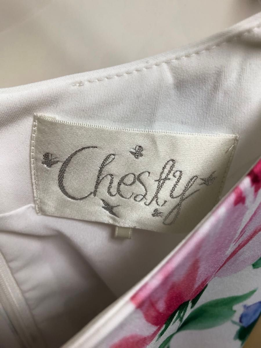 Chesty フラワー　長袖　ワンピース　日本製　size 1 チェスティ　 花柄　ボタニカル