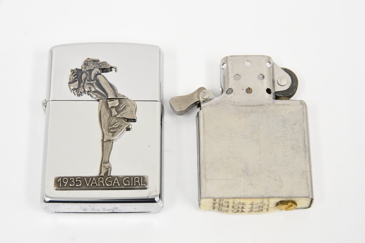 Zippo ジッポー 1935 VARGA GIRL バルガガール 缶ケース入り オイルライター 喫煙具 20793059_画像2