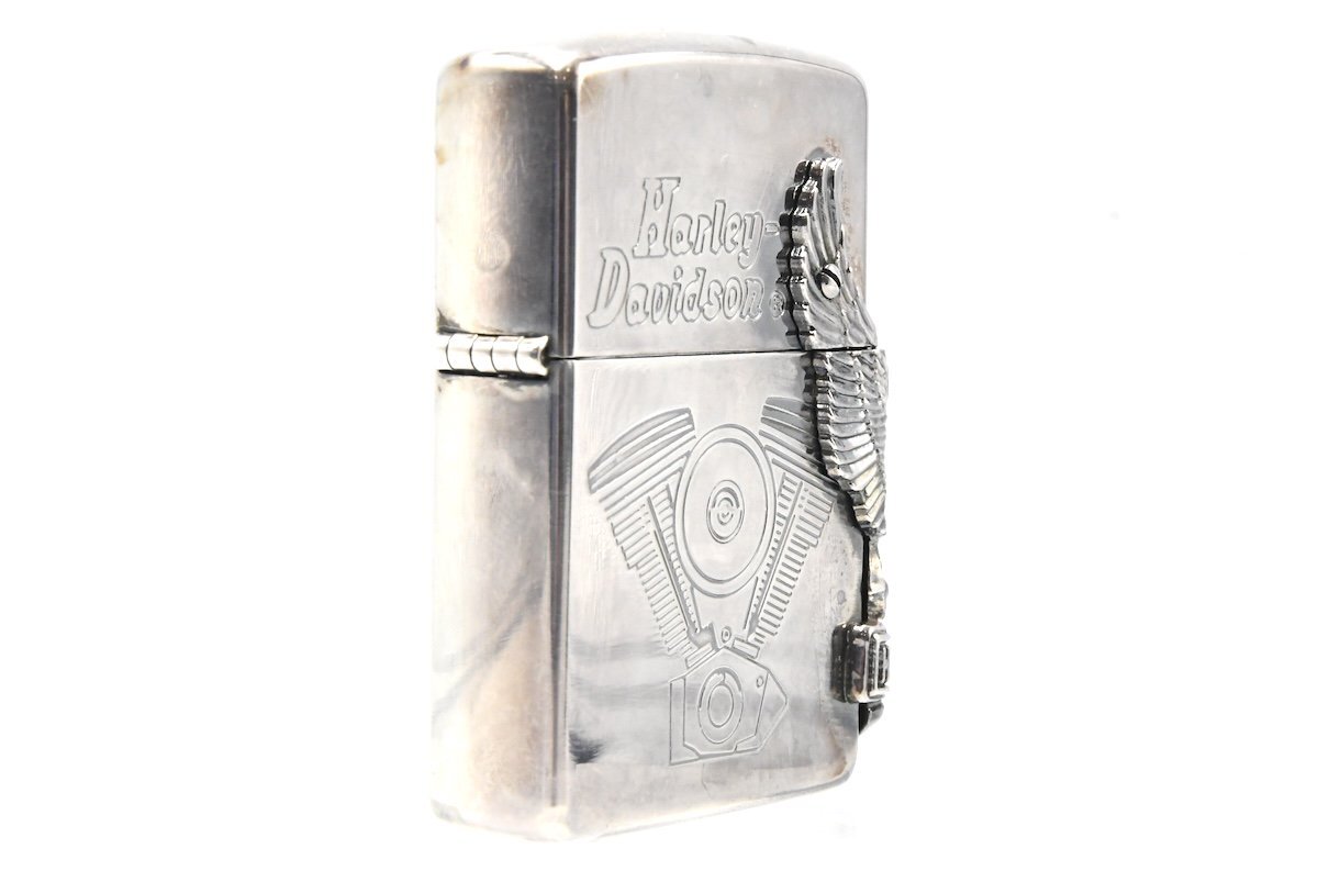 Zippo ジッポー HARLEY-DAVIDSON ハーレーダビッドソン サイドメタル 1994年製 オイルライター 喫煙具 箱 20792960_画像4