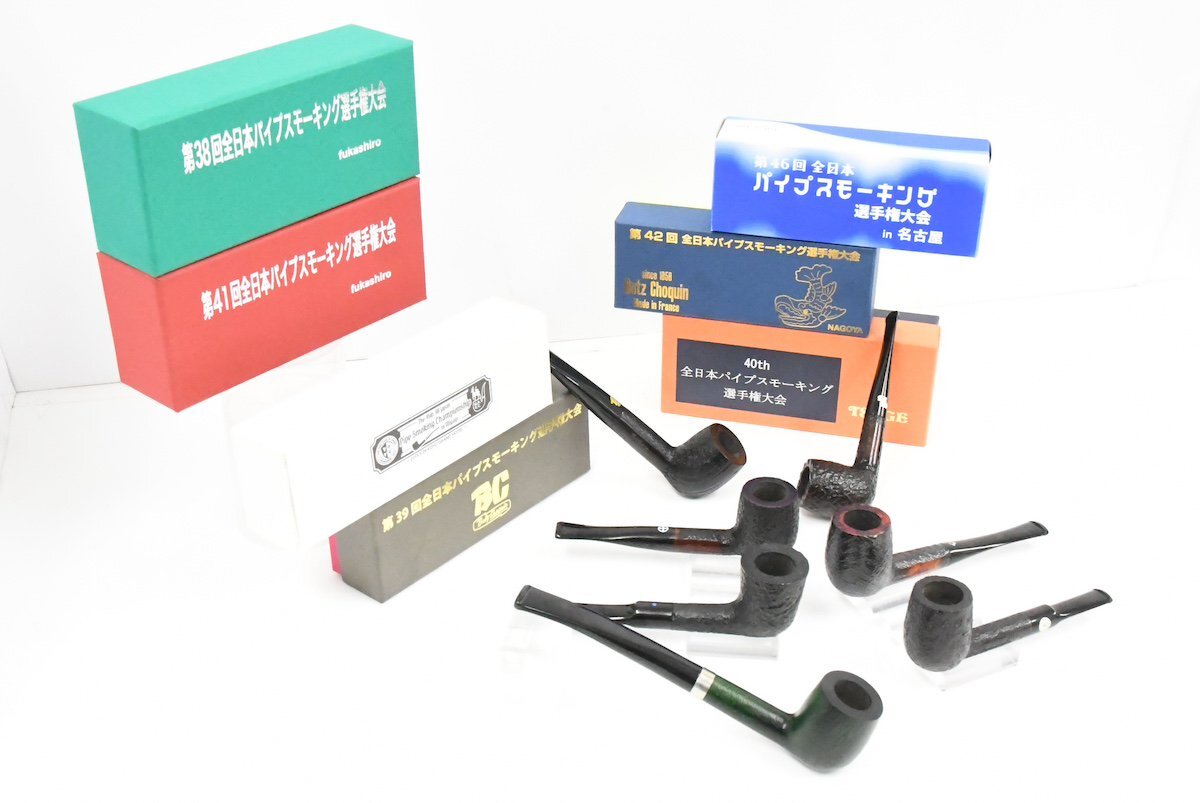 パイプ 7本 スモーキング選手権大会 箱 ブショカン Fukasiro TSUGE 喫煙具 20793397の画像1