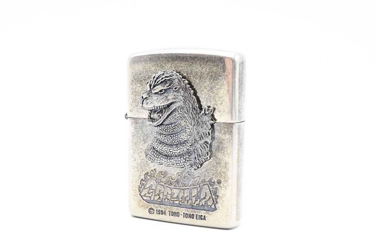 ZIPPO ジッポー GODZILLA ゴジラ ゴジラメタル Sイブシ 1994年製 オイルライター 喫煙具 20792965_画像2