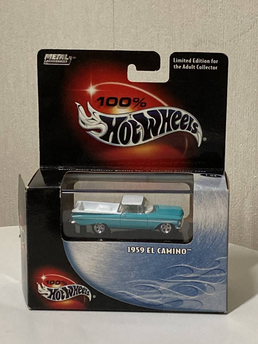 送料無料 ホットウィール Hot Wheels HOTWHEELS 100％ CUSTOM TRUCKS 59 CHEVY ELCAMINO シボレー  エルカミーノ 1/64の画像1