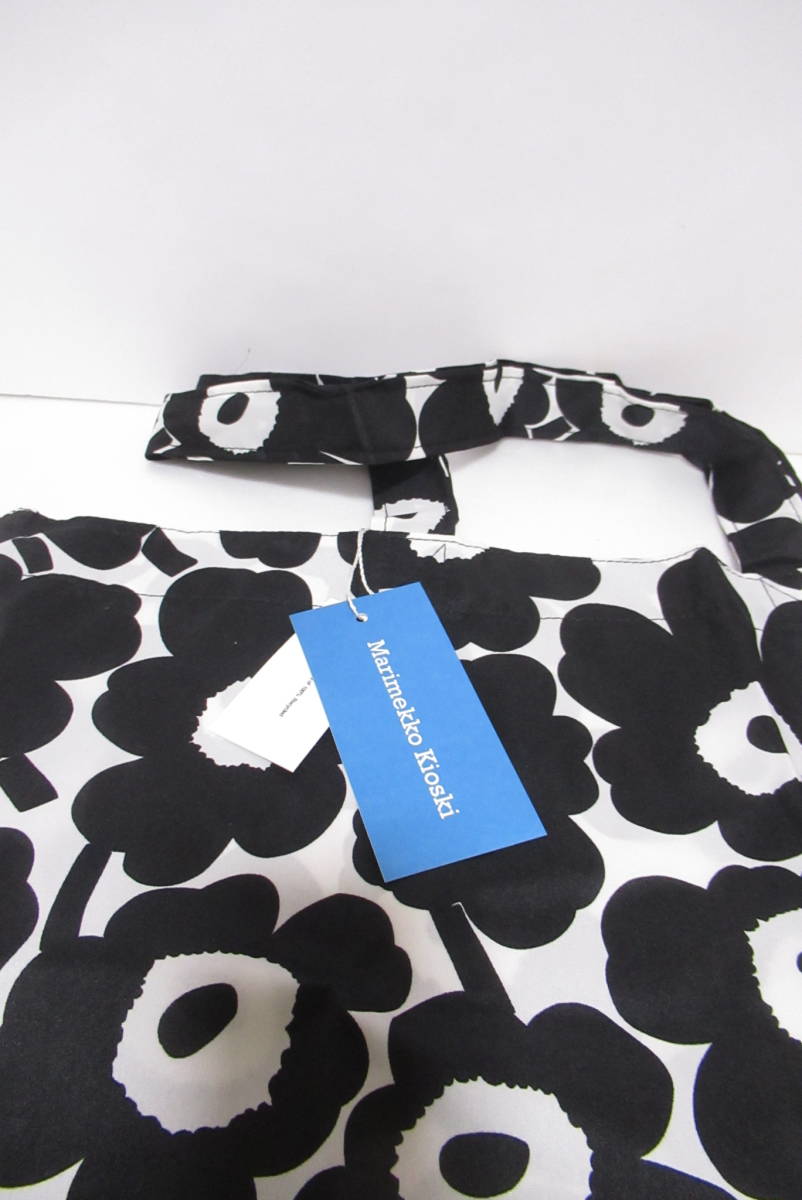 ★marimekko マリメッコ ウニッコ エコバッグ トートバッグ ブラック×ホワイト_画像2