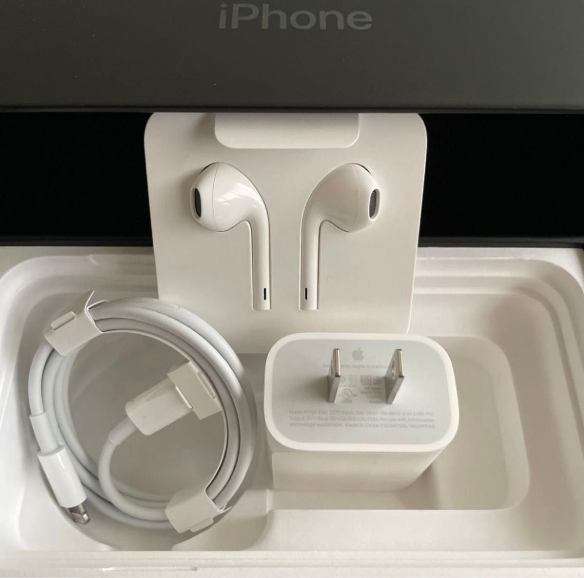 未使用！Apple iPhone11 pro付属品　純正品　イヤホン、lightningケーブル、電源アダプター　セット！  