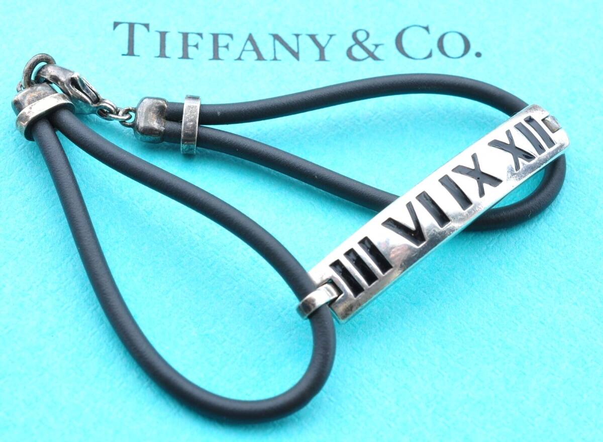 Tiffany & Co. ティファニー アトラス ブレスレット スターリングシルバー925 銀 ラバー 13g 3278_画像1
