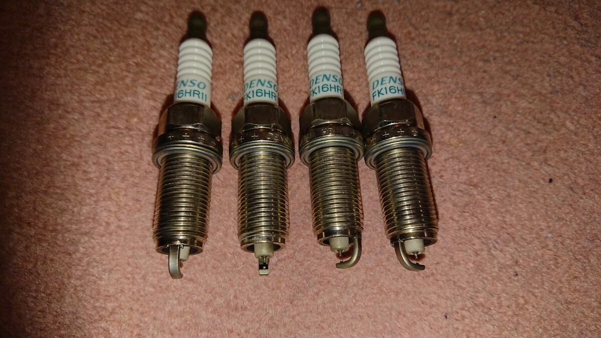  DENSO iridium plug FK16HR11 used 4 pcs set 