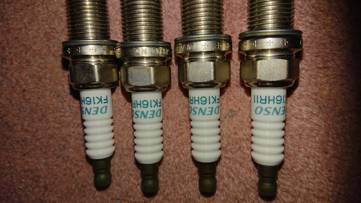  DENSO iridium plug FK16HR11 used 4 pcs set 
