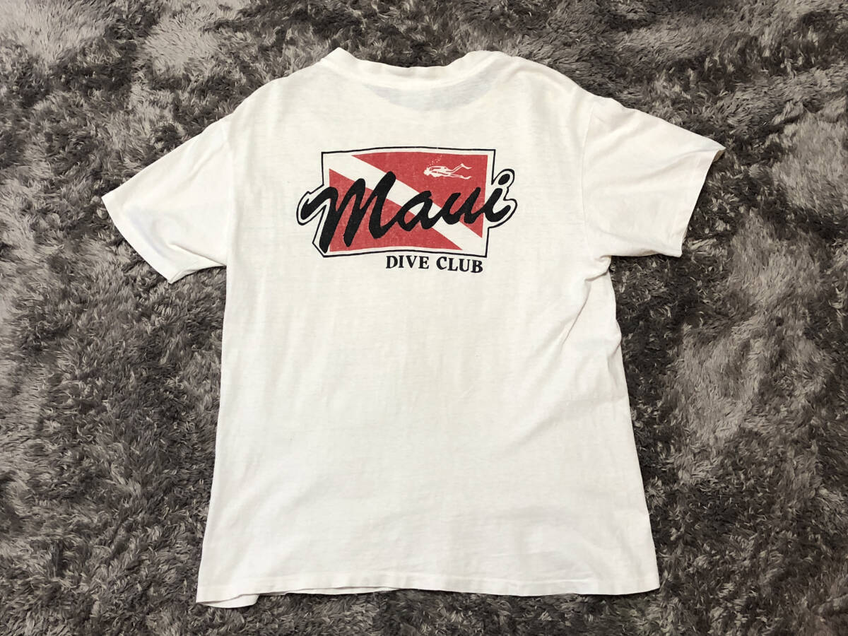 希少！ハワイ MAUI ダイビングTシャツ Made in U.S.A. の画像5